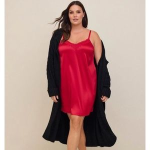 Torrid - Dream Satin Lace Trim Sleep Cami Gown